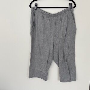 Woman Within Gray Capri Pull-On Pants